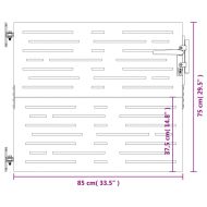 Градинска порта 85x75 см, кортенова стомана, квадратен дизайн