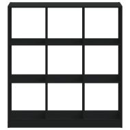 Библиотека черна 102x32x108 см инженерно дърво