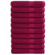 Премиум кърпи за сауна SOLUND 10 бр бордо 80x200 см 600 gsm