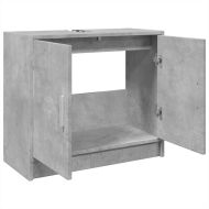Долен шкаф за мивка, бетонно сив, 63x29x55 см, инженерно дърво
