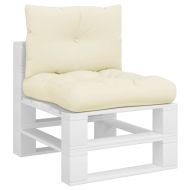 Палетни възглавници, 2 бр, кремави, текстил