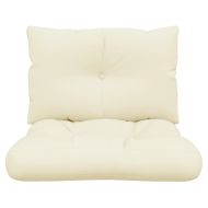 Палетни възглавници, 2 бр, кремави, текстил