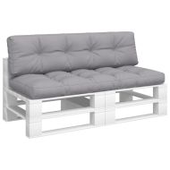 Палетни възглавници, 2 бр, сиви, текстил