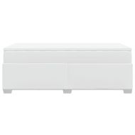 Боксспринг легло с матрак, бяло, 80x200 см, изкуствена кожа