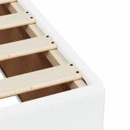 Боксспринг легло с матрак, бяло, 90x200 см, изкуствена кожа
