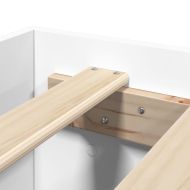 Рамка за легло, бяло, 200x200 см, масивно дърво