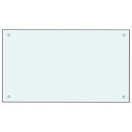 Кухненски гърбове, 2 бр, бял, 70x60 см, закалено стъкло