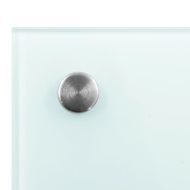 Кухненски гърбове, 2 бр, бял, 80x50 см, закалено стъкло