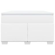 Боксспринг легло с матрак, бяло, 120x190 см изкуствена кожа