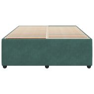 Рамка за легло без матрак, тъмнозелена, 140x200 см, кадифе