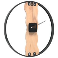 Стенен часовник кафяв Ø35 см желязо и дъбово дърво