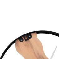 Стенен часовник кафяв Ø35 см желязо и дъбово дърво