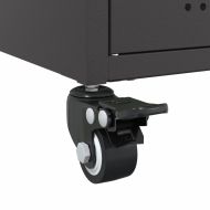 Нощно шкафче, черно, 36x39x59,5 см, стомана