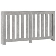 Капак за радиатор, бетонно сив, 149x20x82 см, инженерно дърво