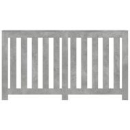 Капак за радиатор, бетонно сив, 149x20x82 см, инженерно дърво