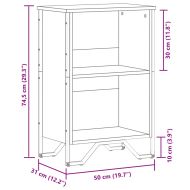 Библиотека бяла 50x31x74,5 см инженерно дърво