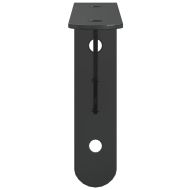 Скоби за рафт 4 бр 15x2,5x11,5 см черен неръждаема стомана