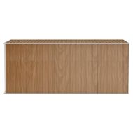 Градинска барака за стенен монтаж, кафява, 118x382x178 см, поцинкована стомана