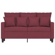 2-местен диван, Виненочервен, 120 см, плат