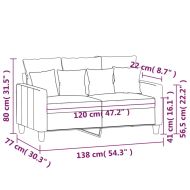 2-местен диван, Виненочервен, 120 см, плат