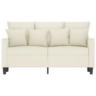 2-местен диван, кремав, 120 см, кадифе