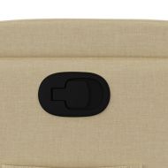 Изправящ реклайнер стол, кремав, текстил