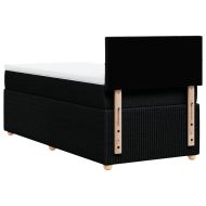 Боксспринг легло с матрак, черна, 90x190 см, плат