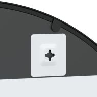 Стенно огледало, черно, 80x140 см, арка, желязо