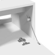 Долен шкаф за мивка, бял, 40x37x59 см, инженерно дърво