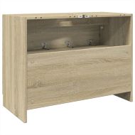 Долен шкаф за мивка, дъб сонома, 78x37x59 см, инженерно дърво