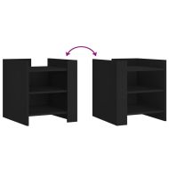 Нощно шкафче, черно, 45x50x50 см, инженерно дърво