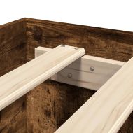 Рамка за легло без матрак опушен дъб 120x200 см инженерно дърво