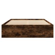 Рамка за легло без матрак опушен дъб 140x190 см инженерно дърво