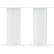 Стойки за растения 2 бр бели 30x30x60 см инженерно дърво