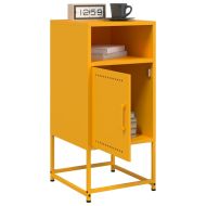 Нощни шкафчета 2 бр горчица жълто 36x39x78 см стомана