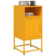 Нощни шкафчета 2 бр горчица жълто 36x39x78 см стомана