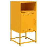 Нощни шкафчета 2 бр горчица жълто 36x39x78 см стомана