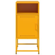 Нощни шкафчета 2 бр горчица жълто 36x39x78 см стомана