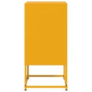 Нощни шкафчета 2 бр горчица жълто 36x39x78 см стомана
