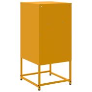 Нощни шкафчета 2 бр горчица жълто 36x39x78 см стомана