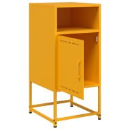 Нощни шкафчета 2 бр горчица жълто 36x39x78 см стомана
