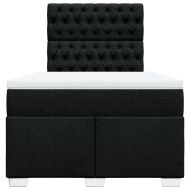 Боксспринг легло с матрак, черно, 120x200 см, плат