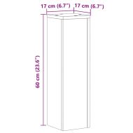 Стойки за растения 2 бр бетонно сив 17x17x60 см инженерно дърво