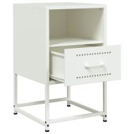 Нощни шкафчета 2 бр бели 36x39x60,5 см стомана