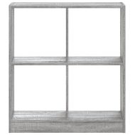 Библиотека, сив сонома, 68,5x32x75 см, инженерно дърво