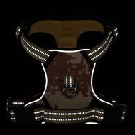 Кучешки нагръдник с отразяващи ивици камуфлажно кафяв M