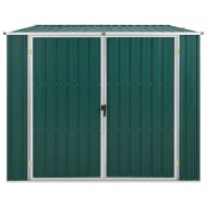 Градинска барака, зелена, 195x198x159 см, поцинкована стомана