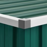 Градинска барака, зелена, 195x198x159 см, поцинкована стомана