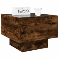 Нощна масичка с Infinity LED, опушен дъб, 40x40x30 см