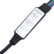Нощна масичка с Infinity LED, опушен дъб, 40x40x30 см